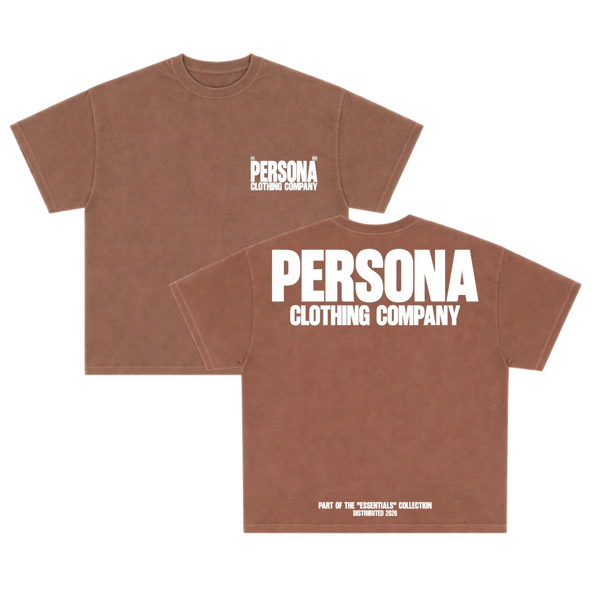 *ESSENTIALS TEE - BROWN