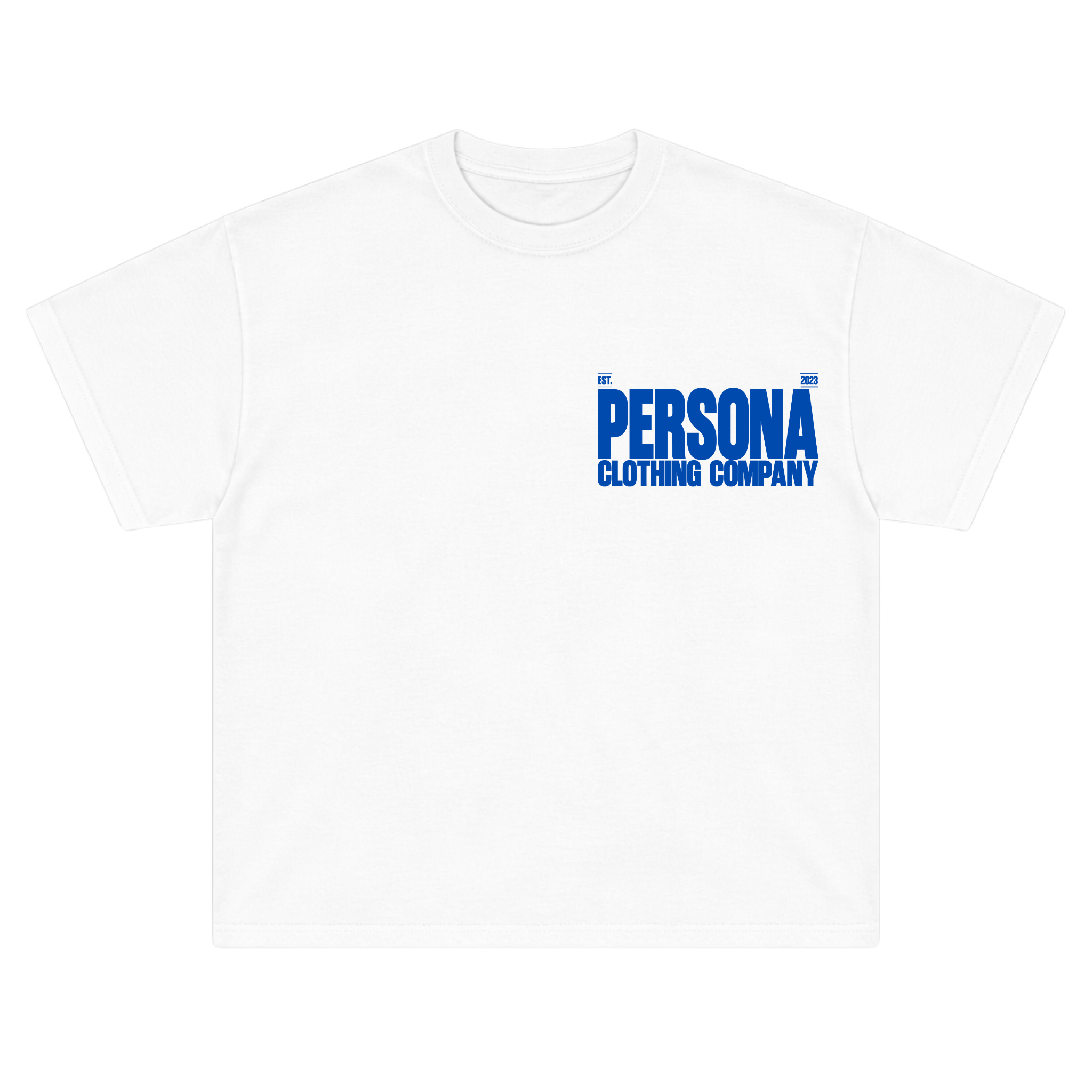 *ESSENTIALS CANVAS TEE - COBALT BLUE