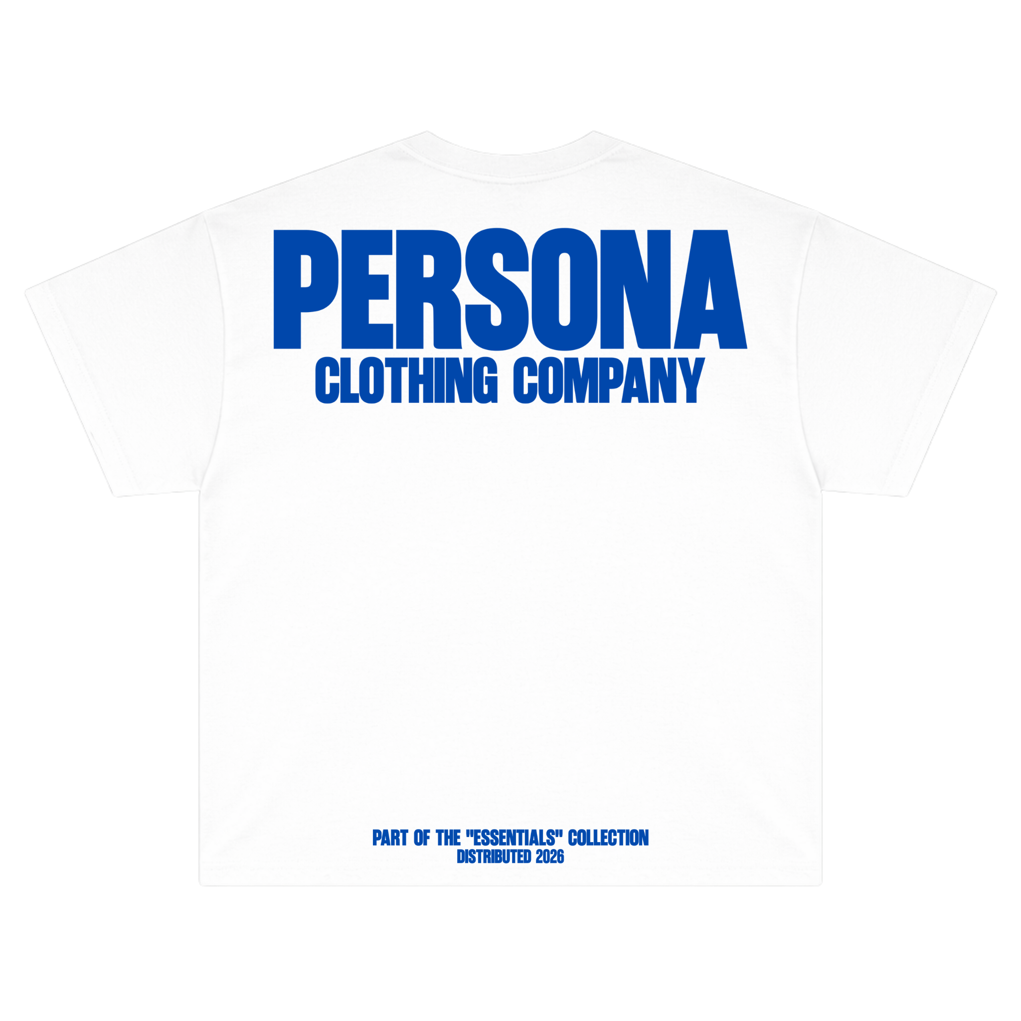*ESSENTIALS CANVAS TEE - COBALT BLUE