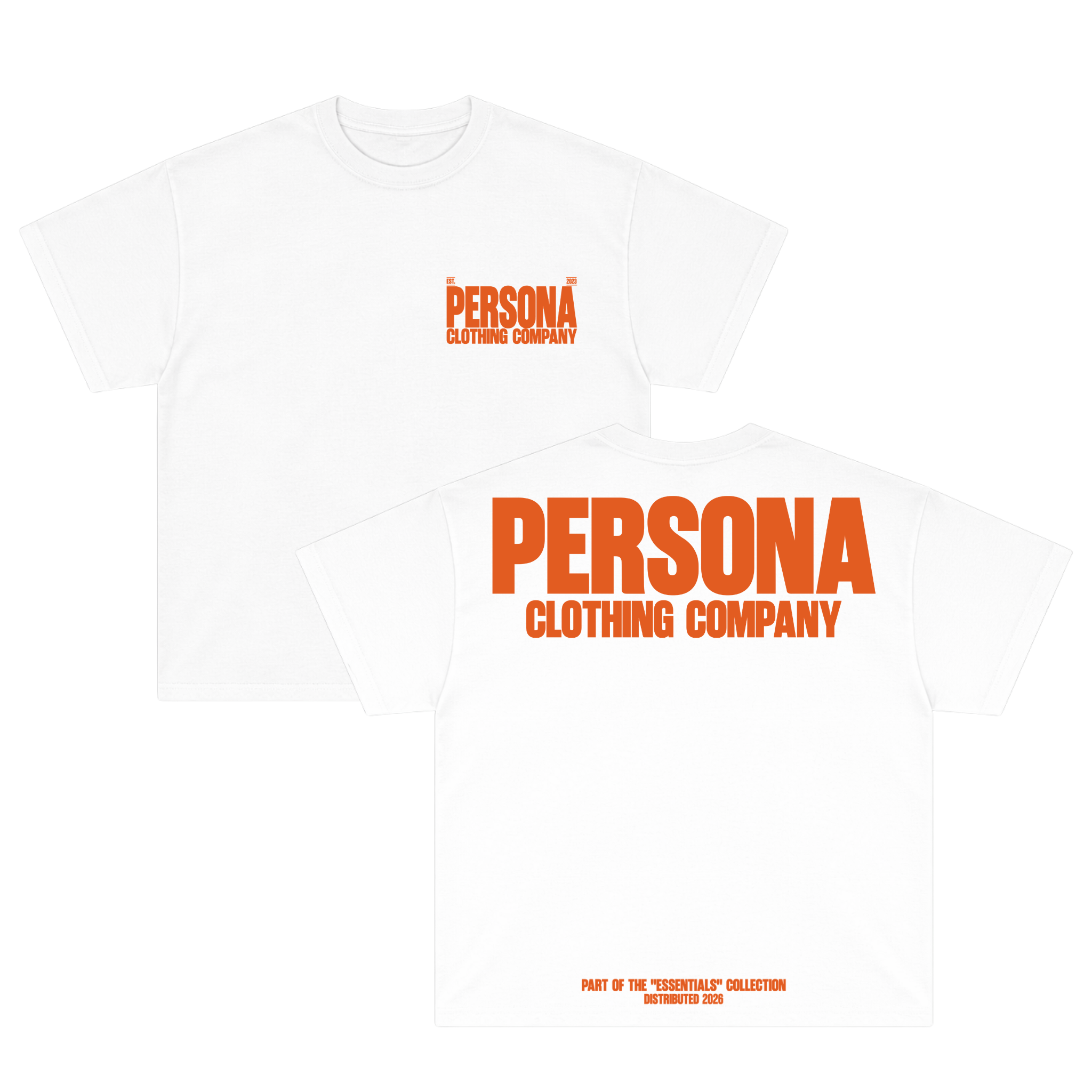 *ESSENTIALS CANVAS TEE - ORANGE