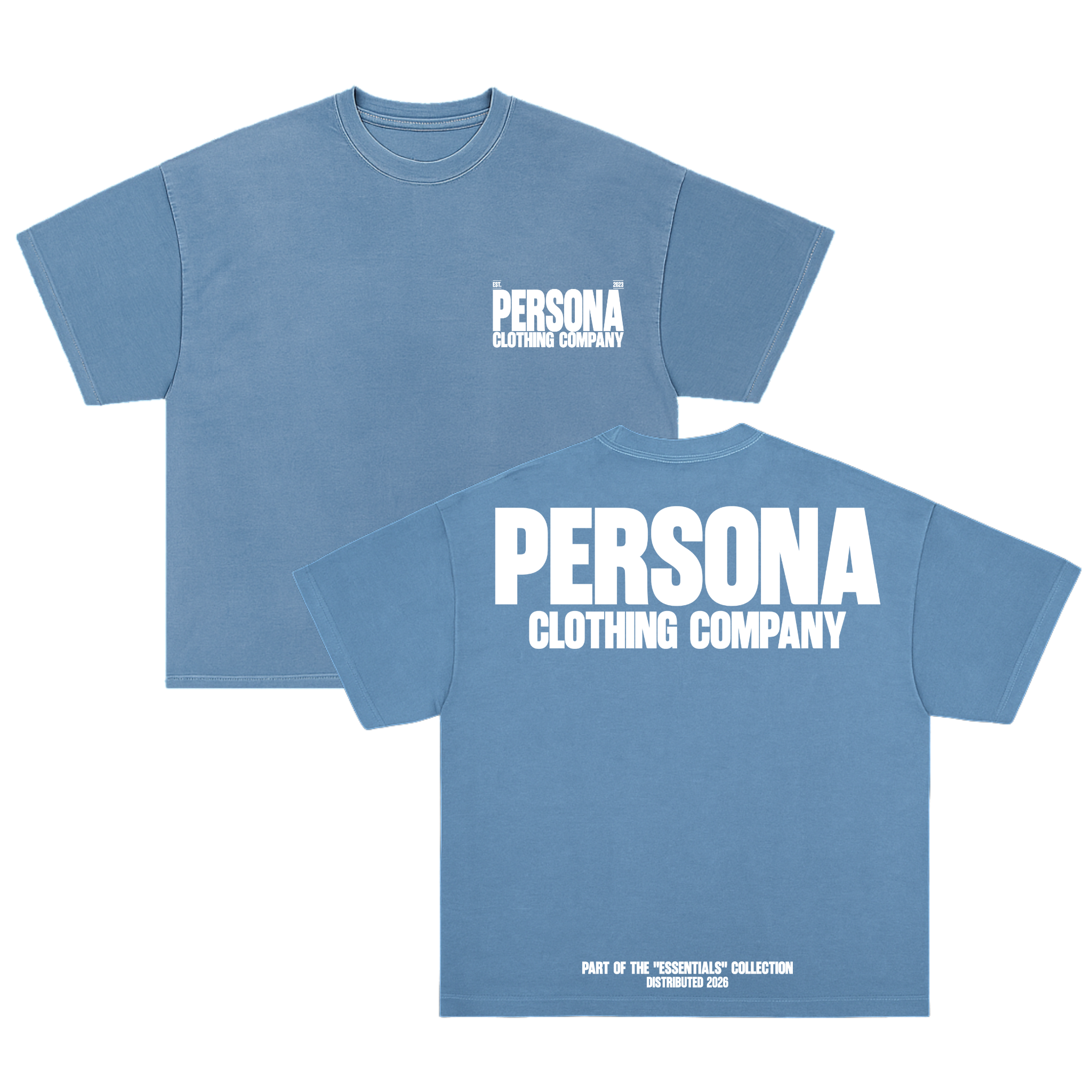 *ESSENTIALS TEE - JEAN BLUE