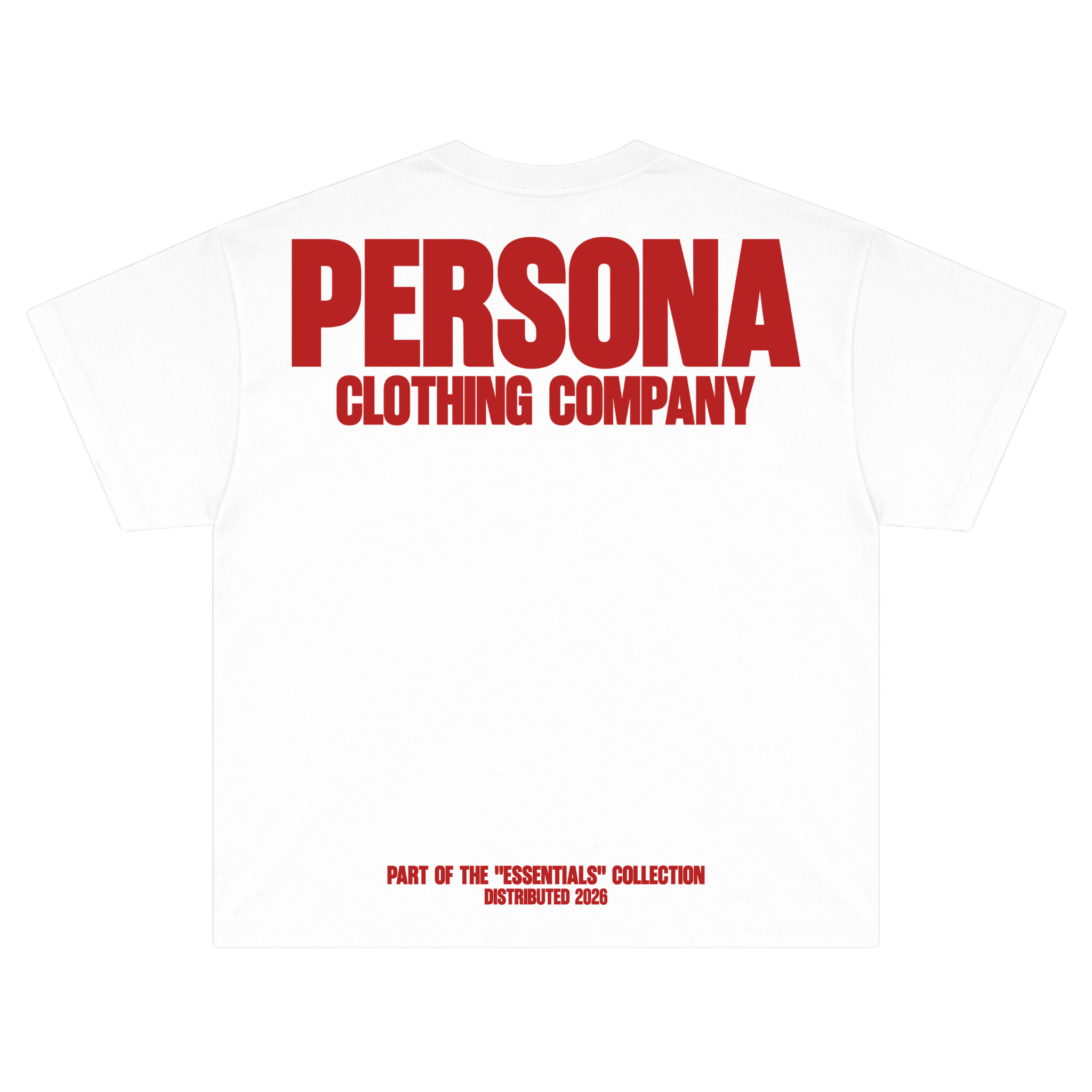 *ESSENTIALS CANVAS TEE - RED