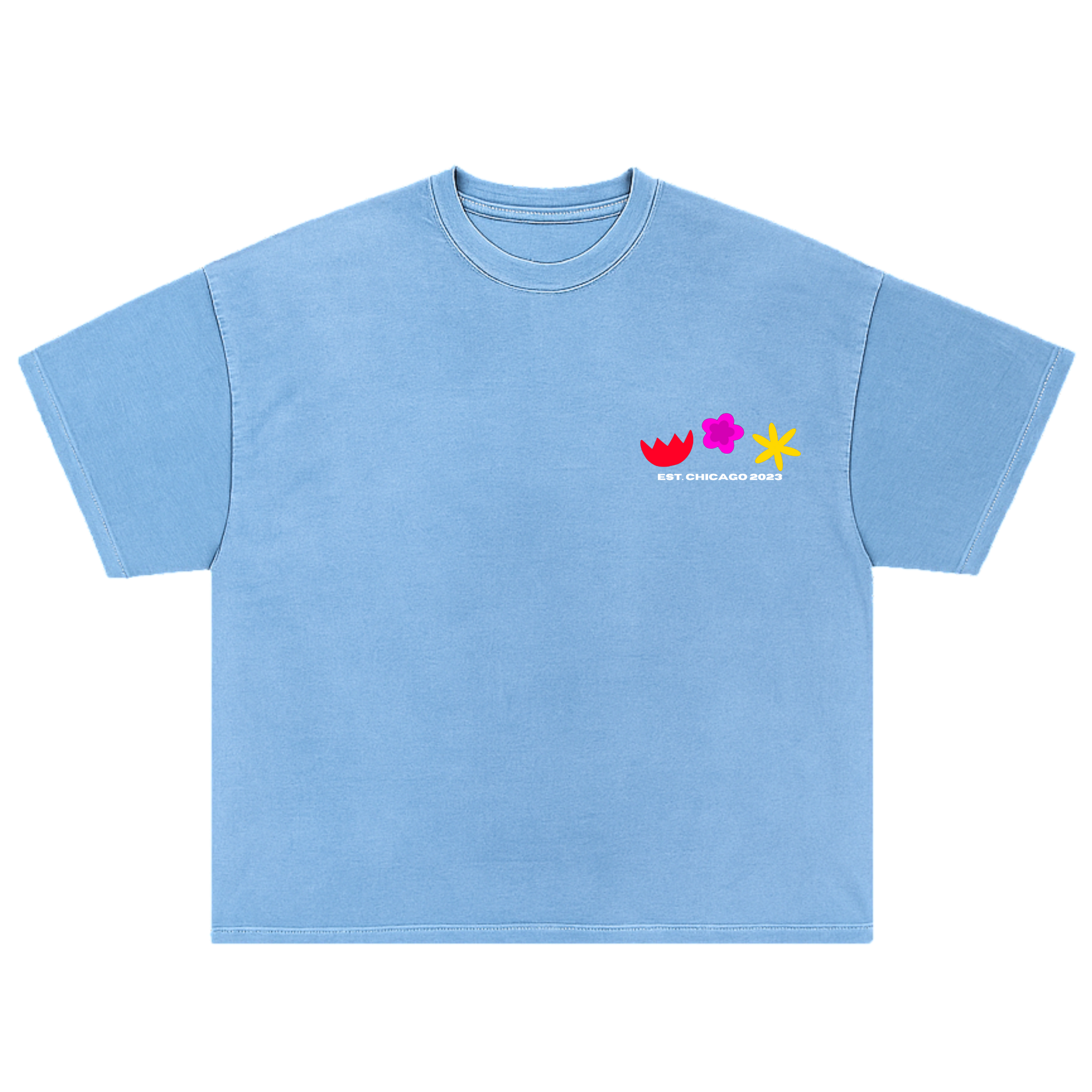 SUMMER TEE - STEEL BLUE