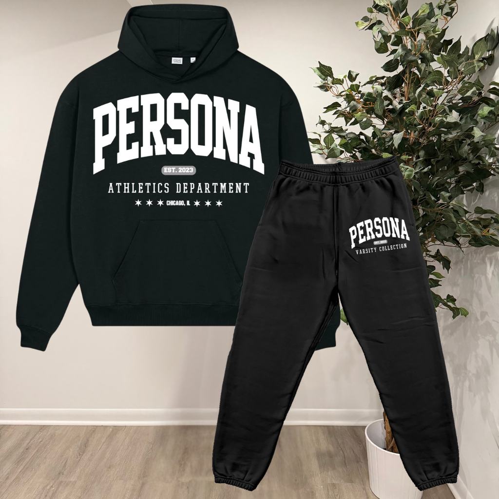 BLACK VARSITY SET