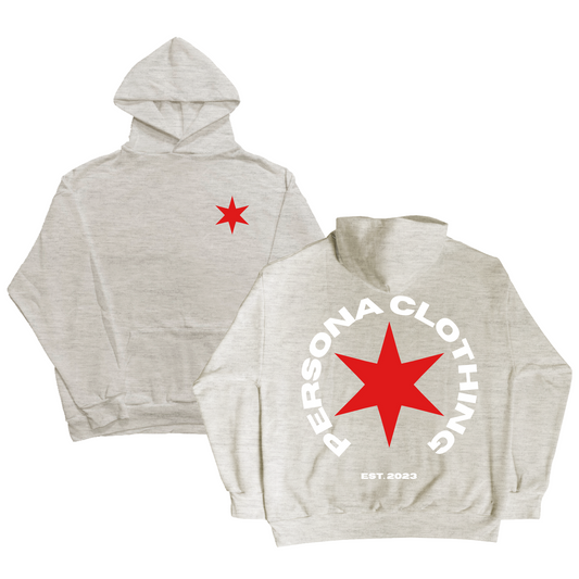 STAR HOODIE - ASH GREY