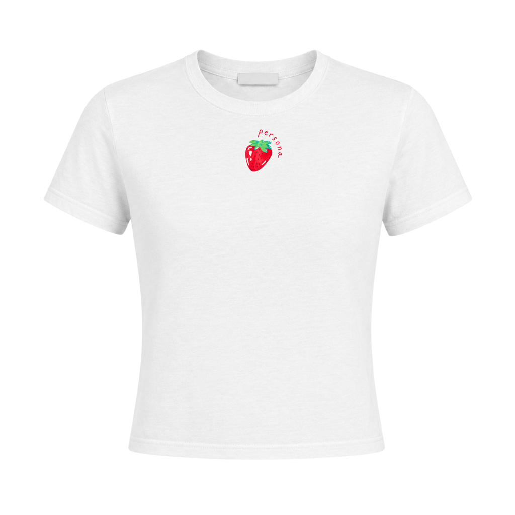STRAWBERRY BABY TEE - WHITE