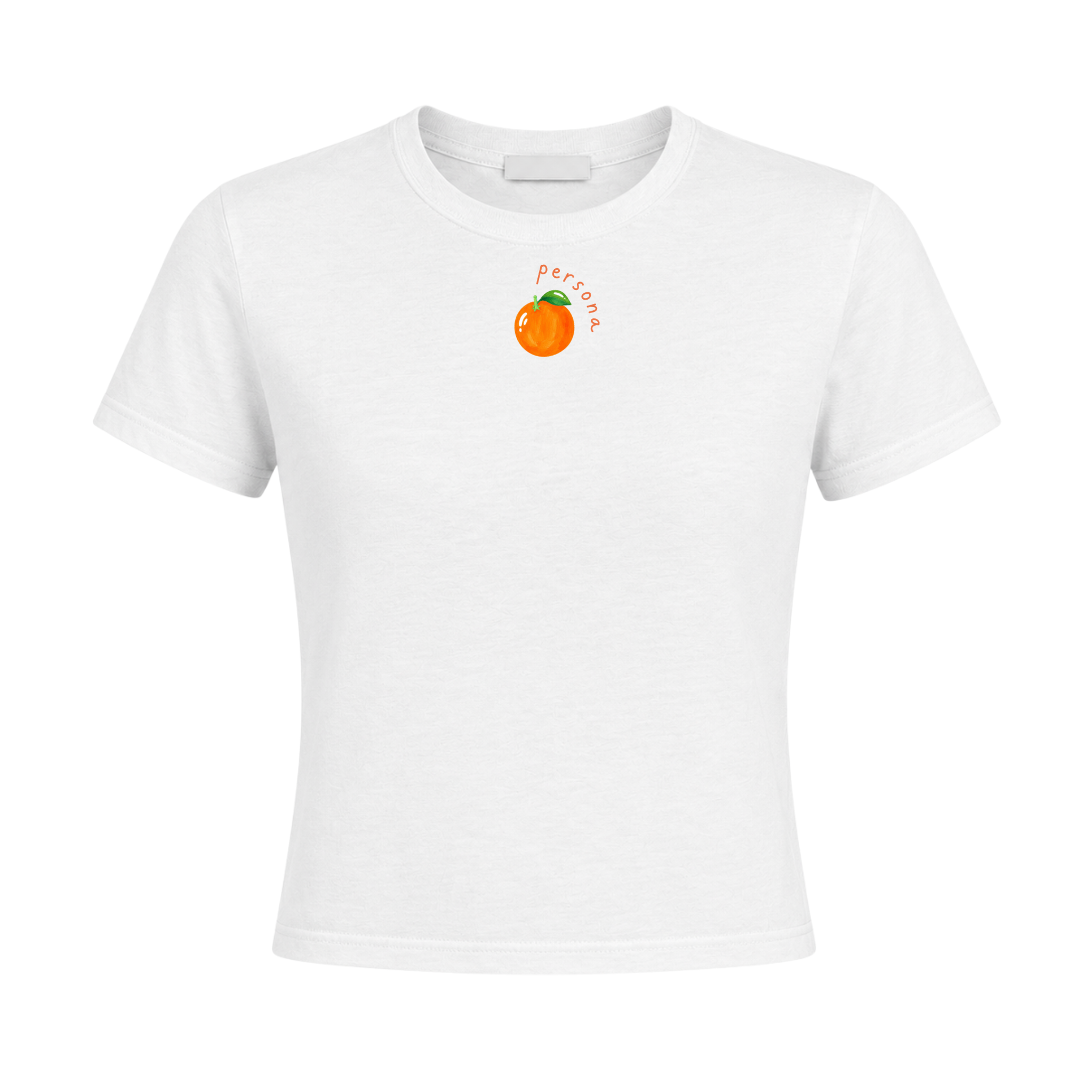 ORANGE BABY TEE - WHITE