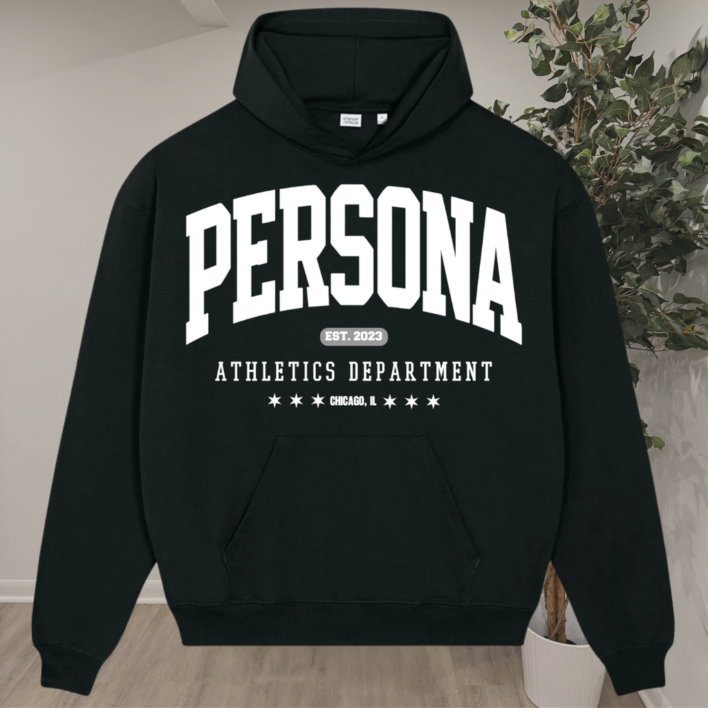 VARSITY BLACK HOODIE