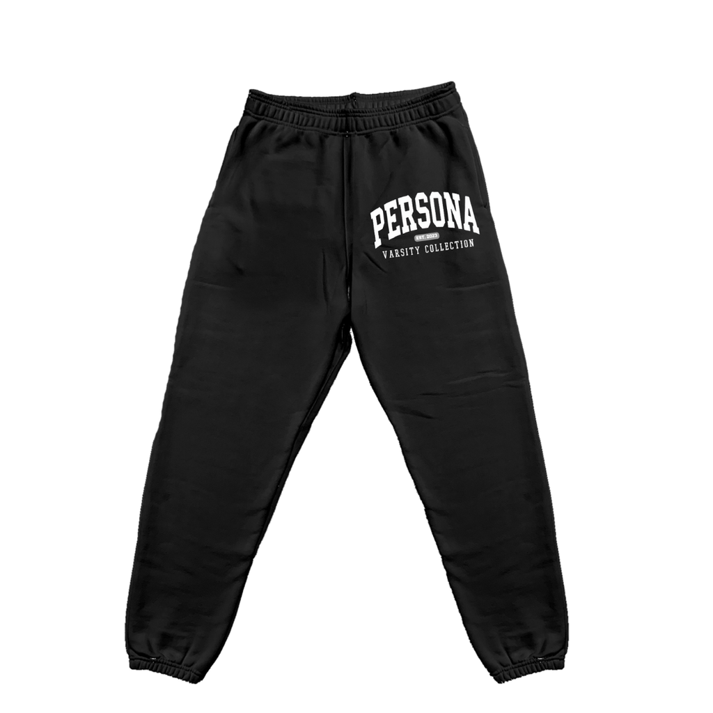 VARSITY BLACK SWEATPANTS