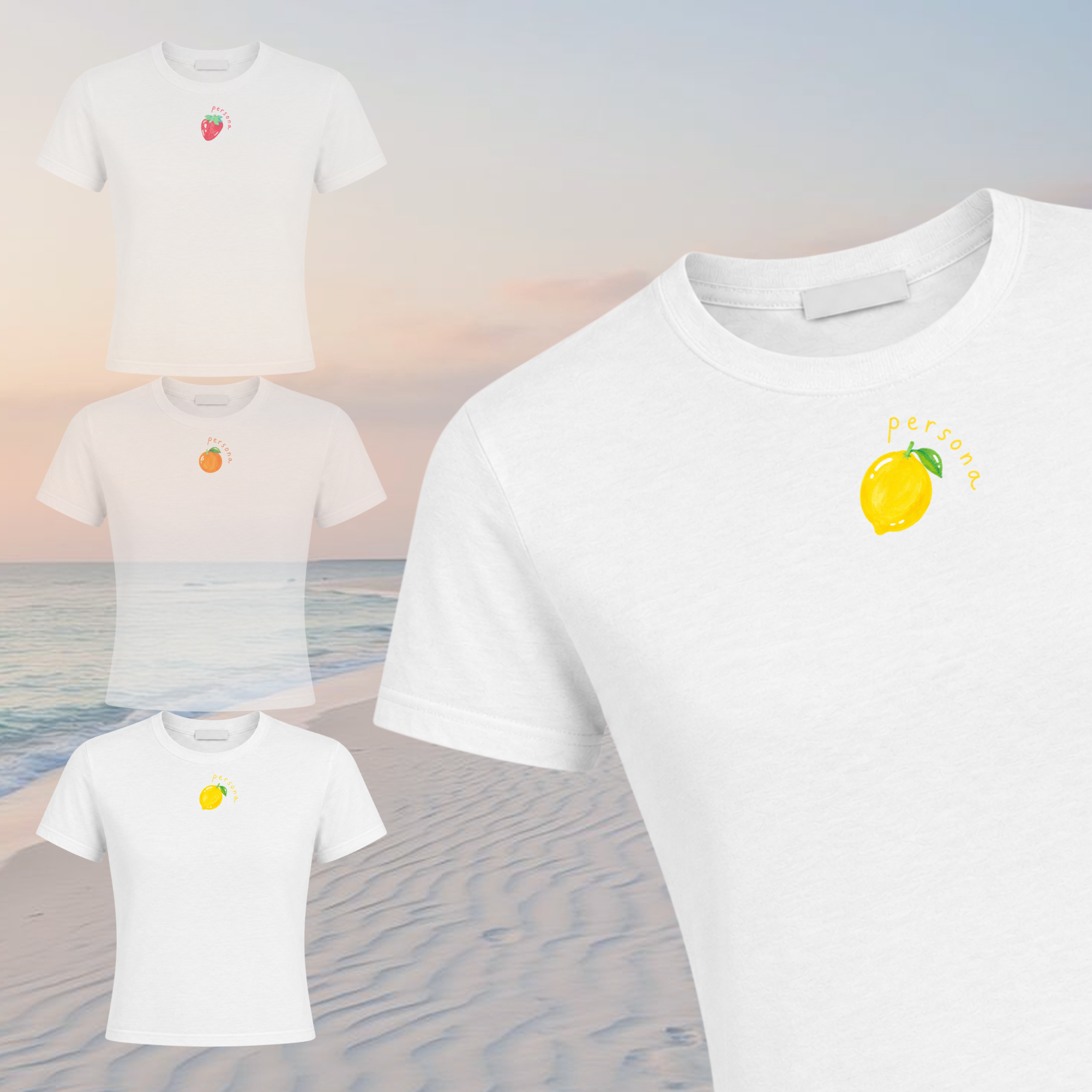 LEMON BABY TEE - WHITE