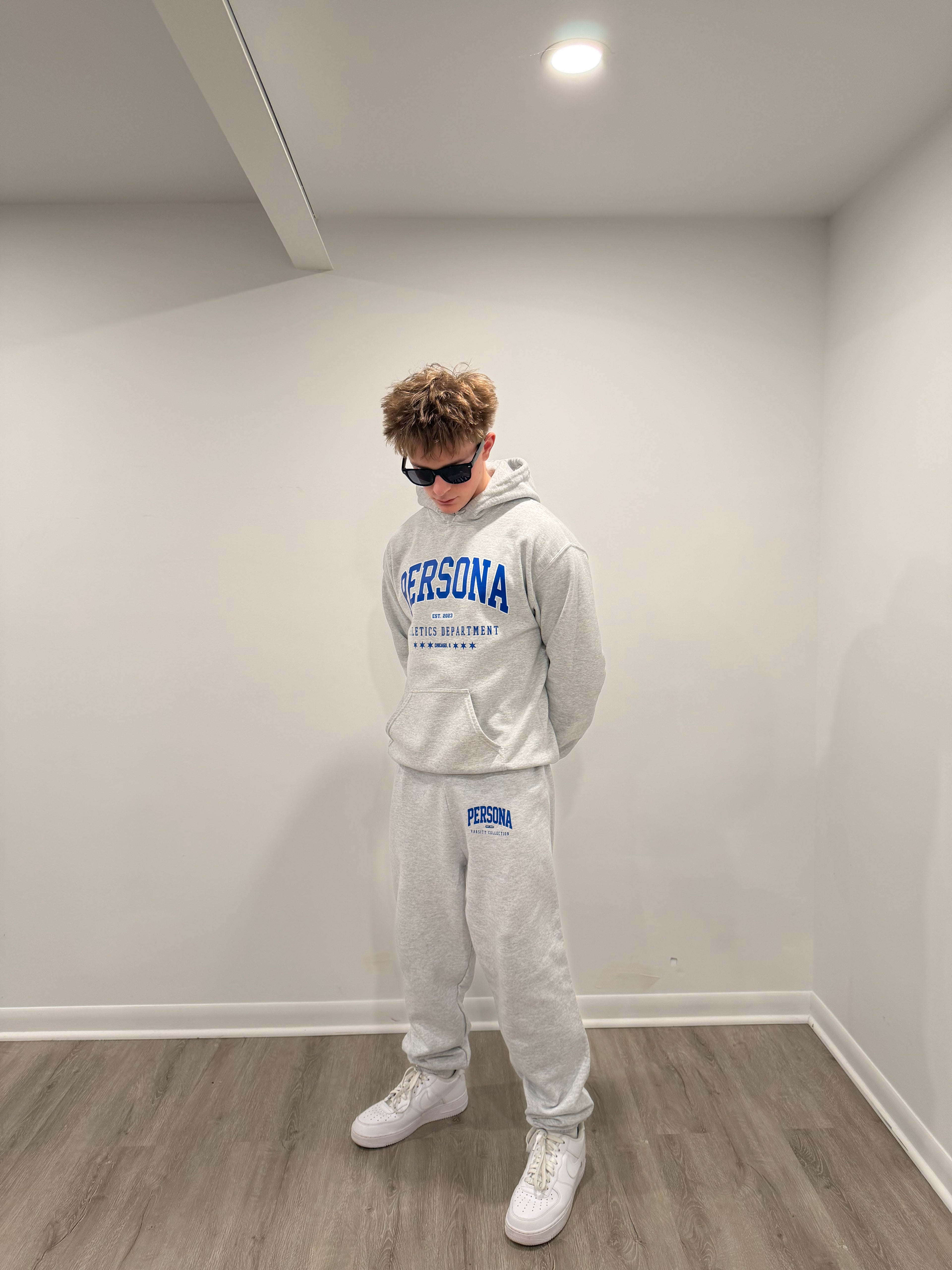 ASH GREY VARSITY SET