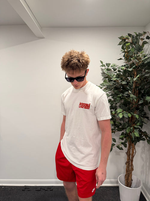 *ESSENTIALS CANVAS TEE - RED