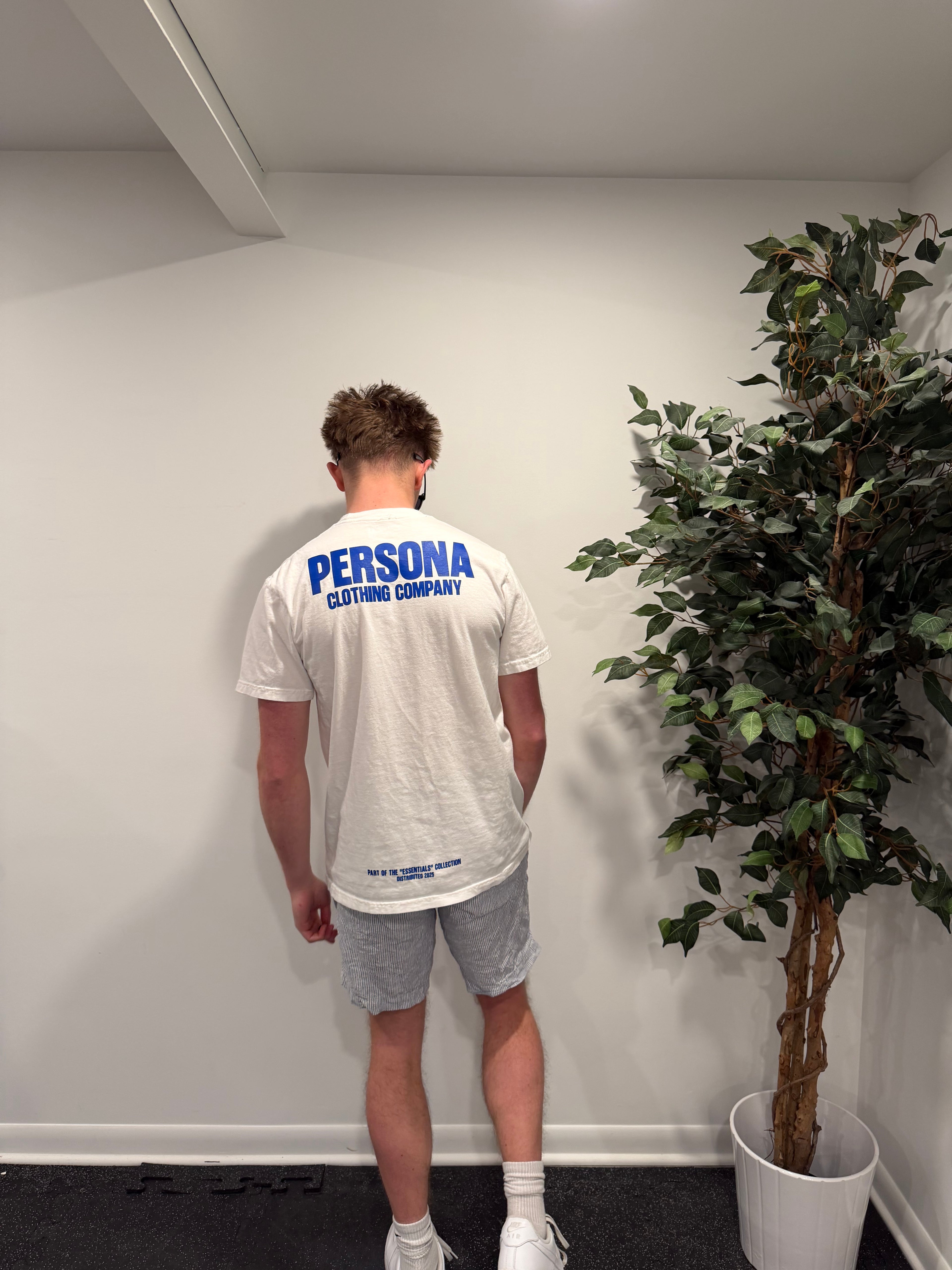 *ESSENTIALS CANVAS TEE - COBALT BLUE