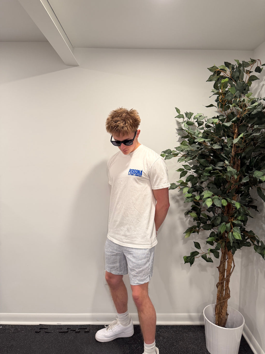 *ESSENTIALS CANVAS TEE - COBALT BLUE