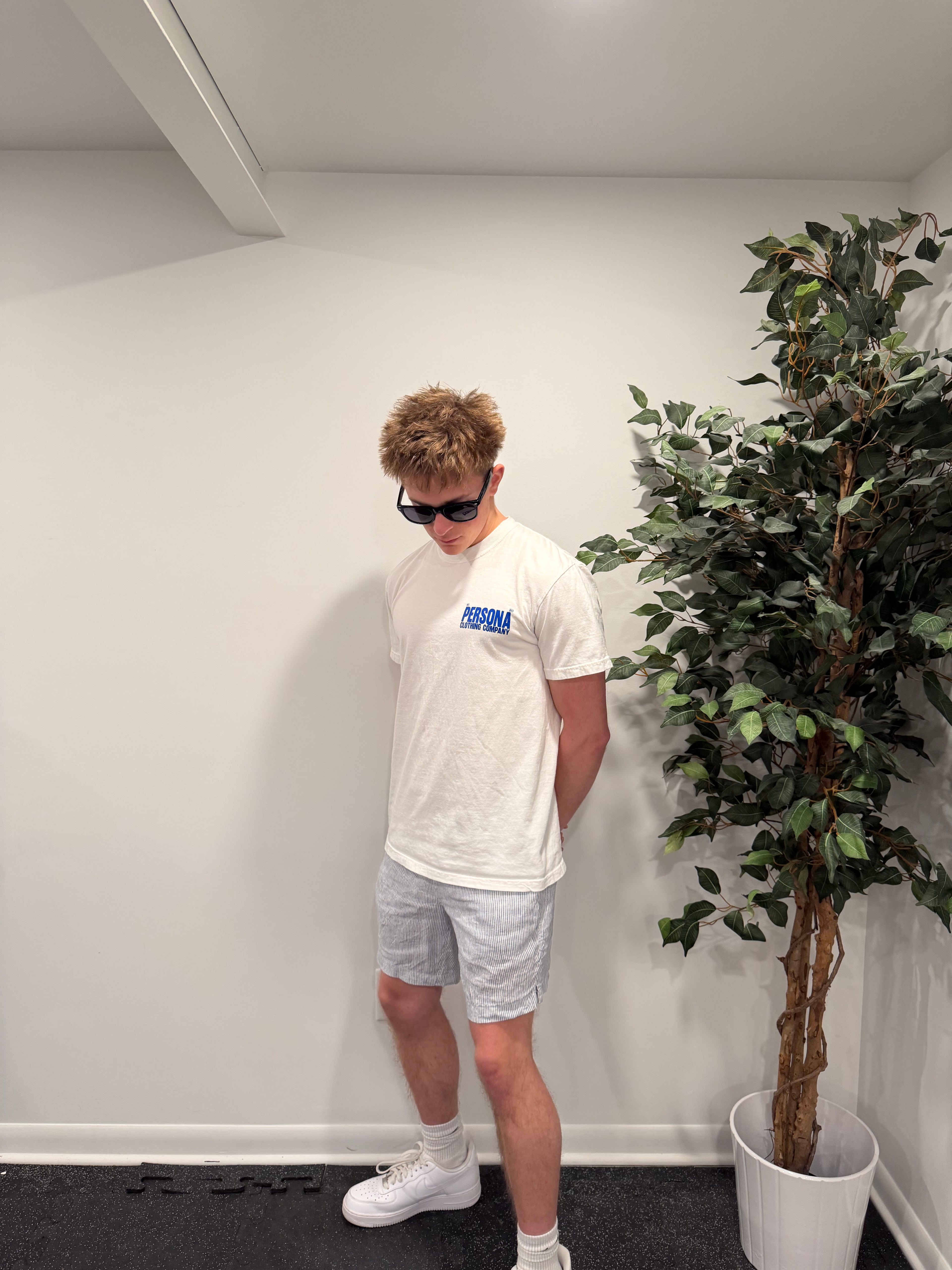 *ESSENTIALS CANVAS TEE - COBALT BLUE