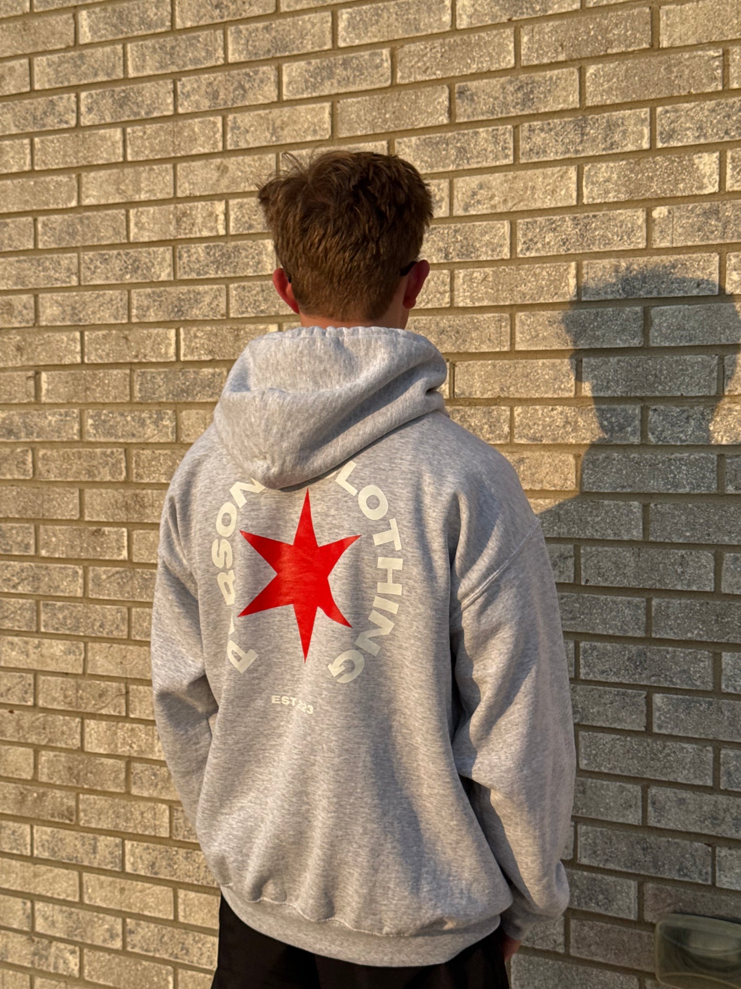 STAR HOODIE - ASH GREY