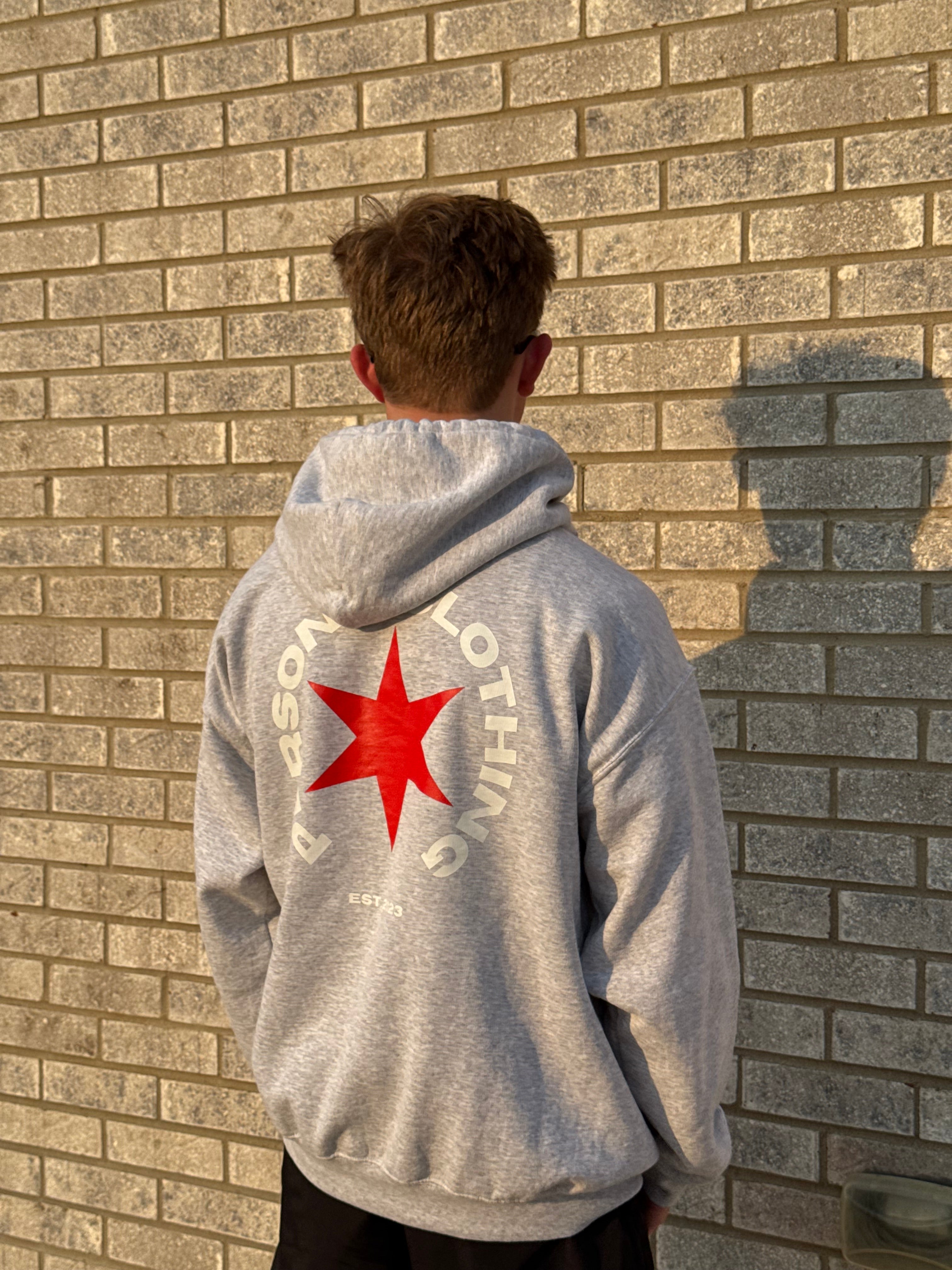 STAR HOODIE - ASH GREY