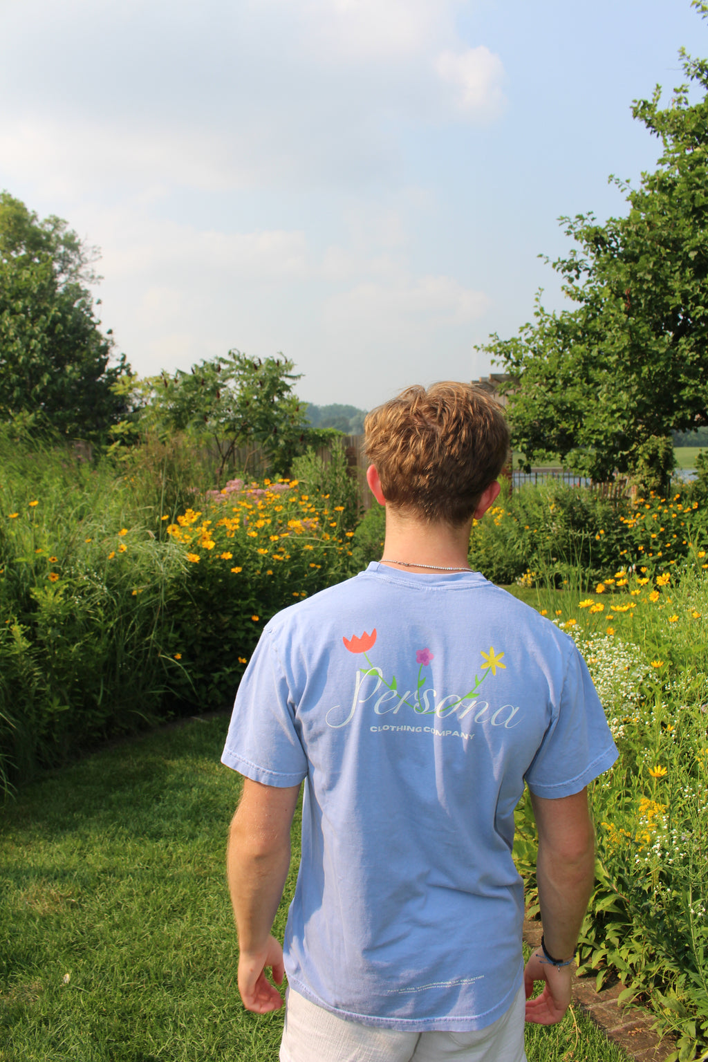 SUMMER TEE - STEEL BLUE