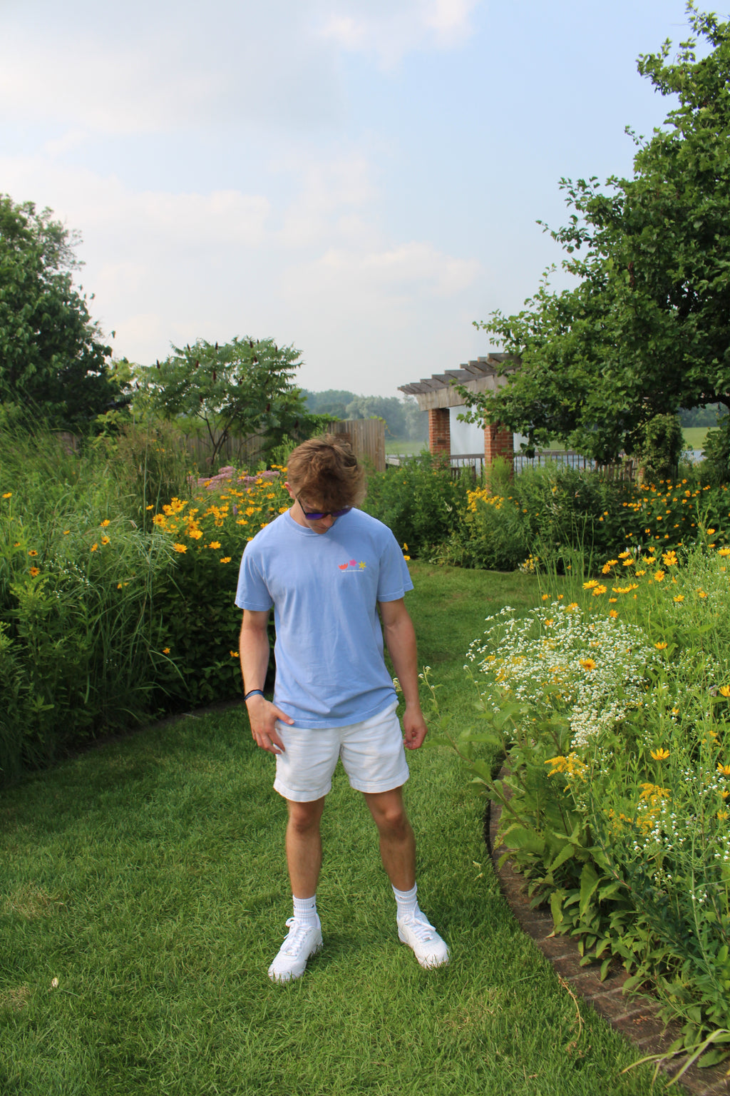 SUMMER TEE - STEEL BLUE