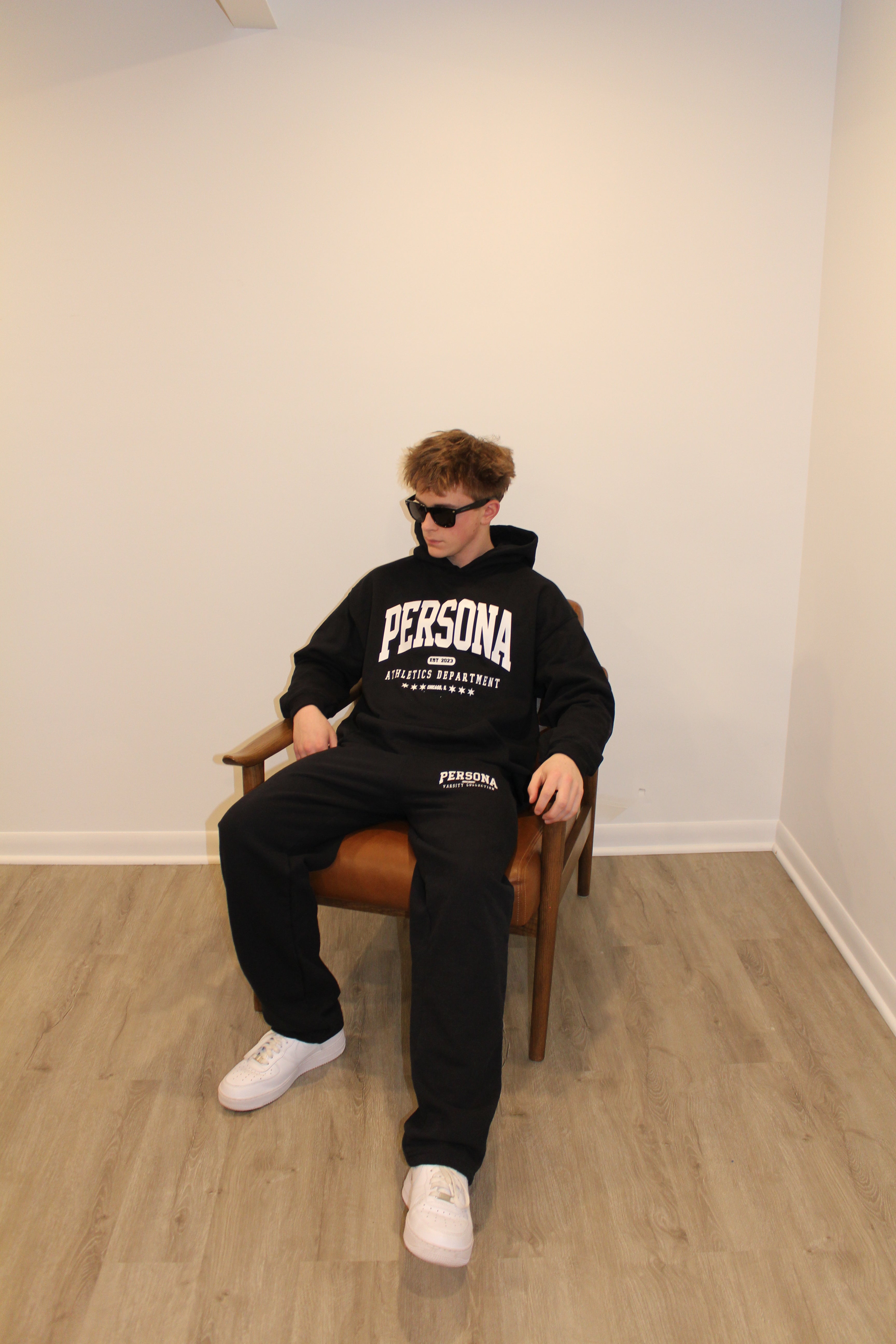 VARSITY BLACK HOODIE