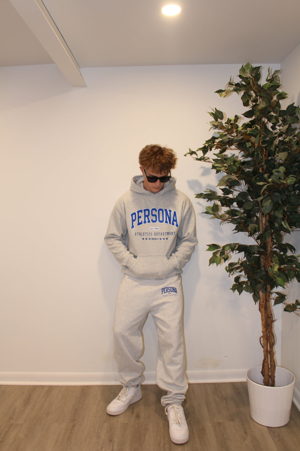 ASH GREY VARSITY SET