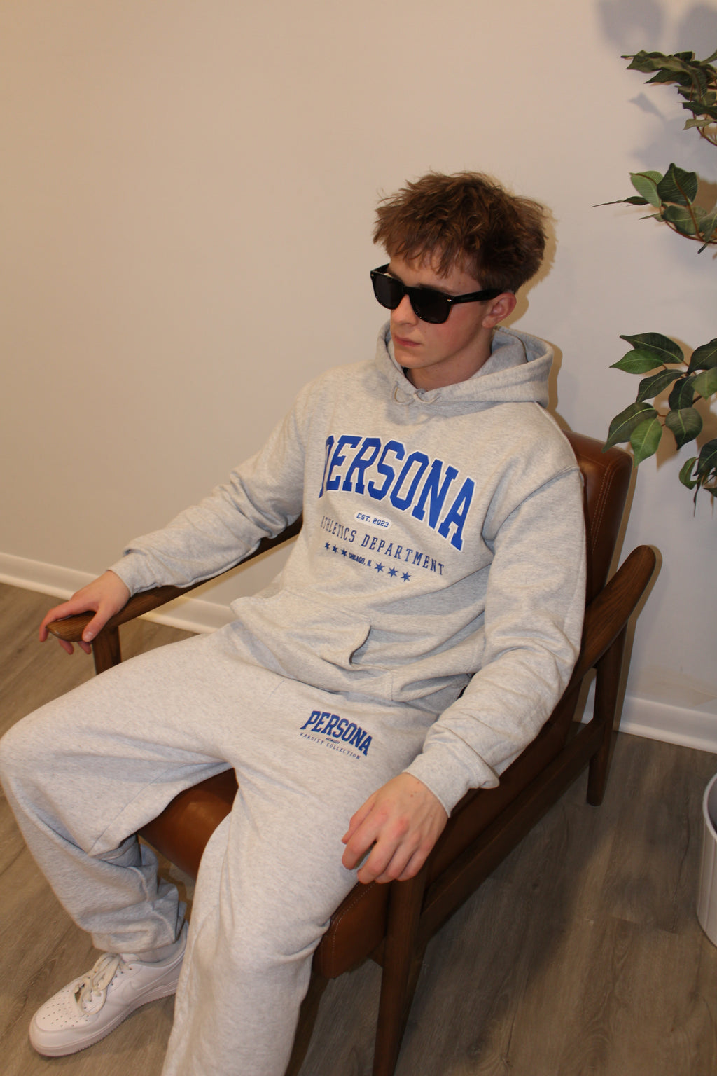 ASH GREY VARSITY SET