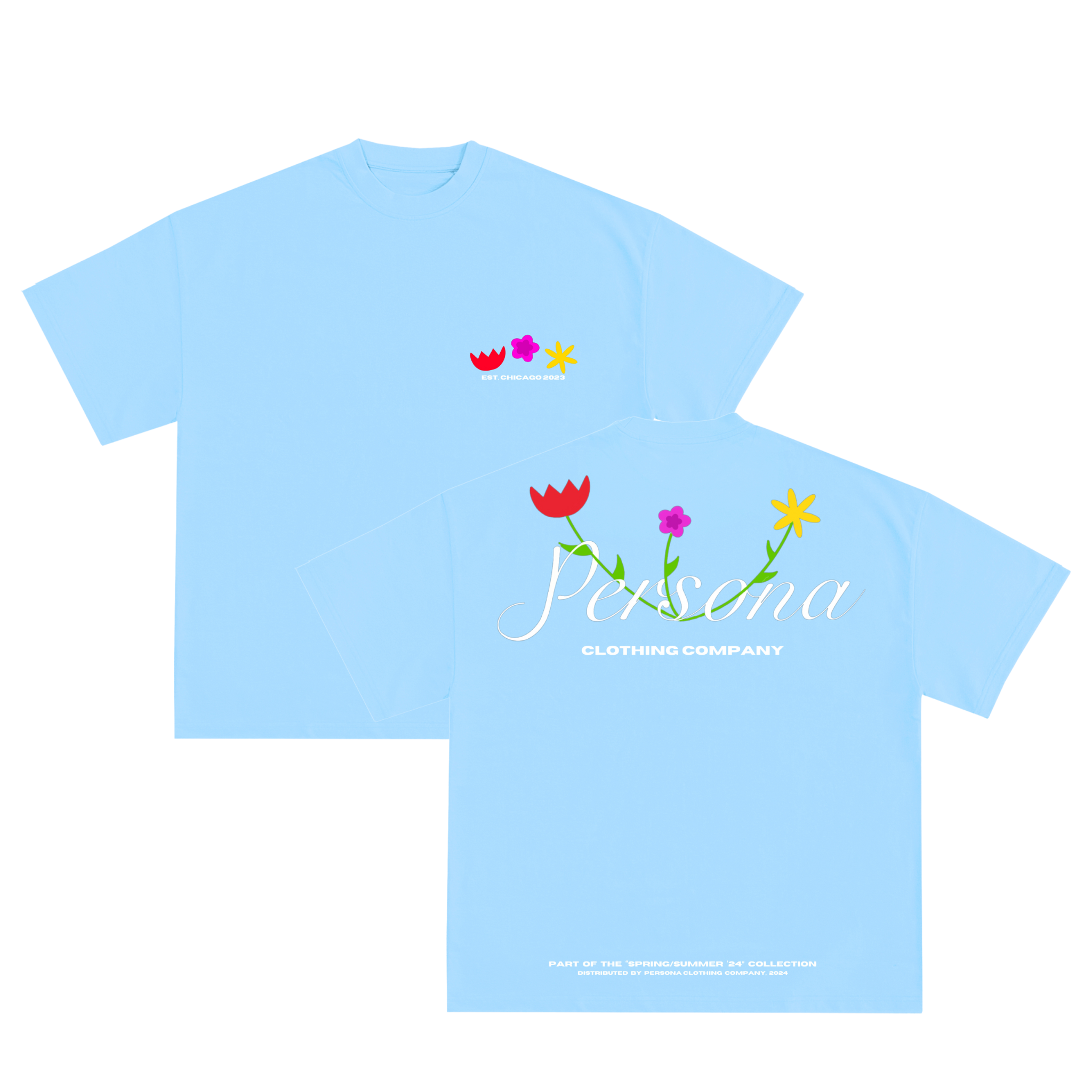 SUMMER TEE - SKY BLUE